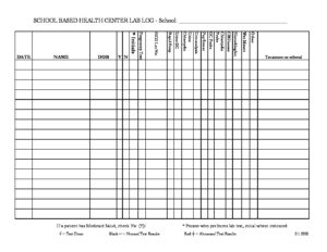 Lab Log Example New Mexico Alliance For Babe Based Health Care